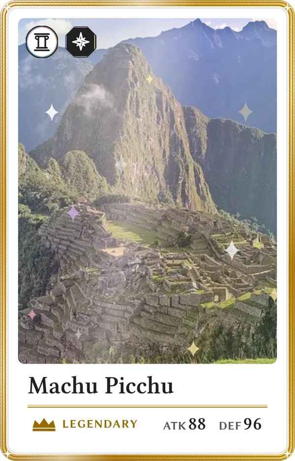 Machu Picchu, Legendarna karta WikiCards, tak jak rysuje ją prawdziwa aplikacja