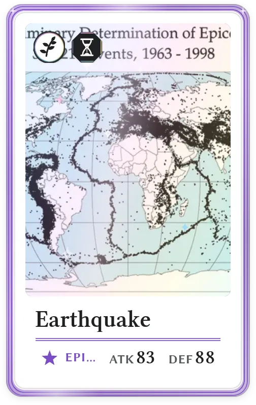 Earthquake, Epic, ATK 83, DEF 88