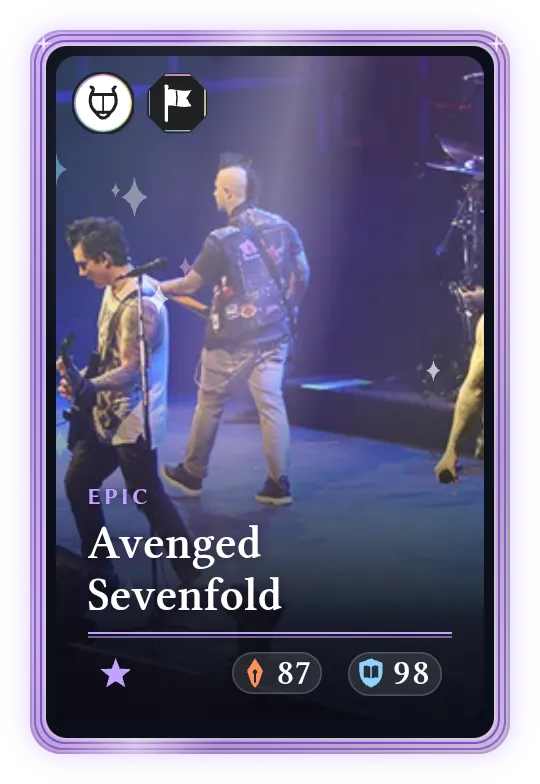 Avenged Sevenfold, Epic, ATK 87, DEF 98