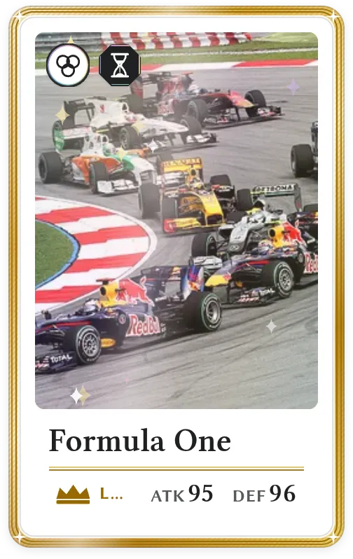 Formula One, Legendary, ATK 95, DEF 96