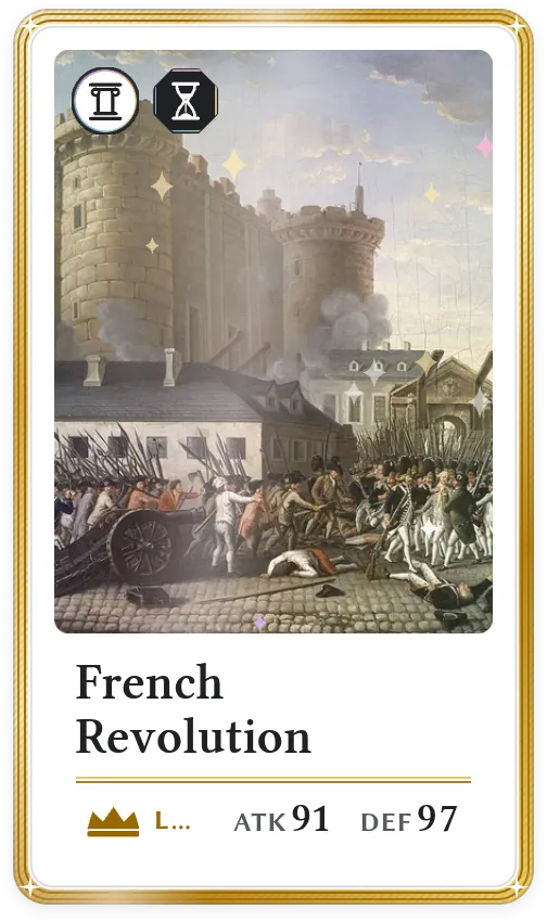 French Revolution, Legendary, ATK 91, DEF 97