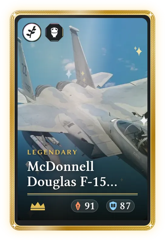 McDonnell Douglas F-15 Eagle, Legendary, ATK 91, DEF 87
