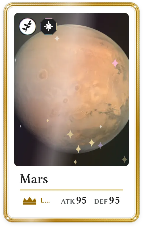 Mars, Legendary, ATK 95, DEF 95