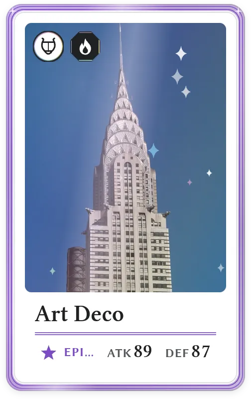 Art Deco, Epic, ATK 89, DEF 87