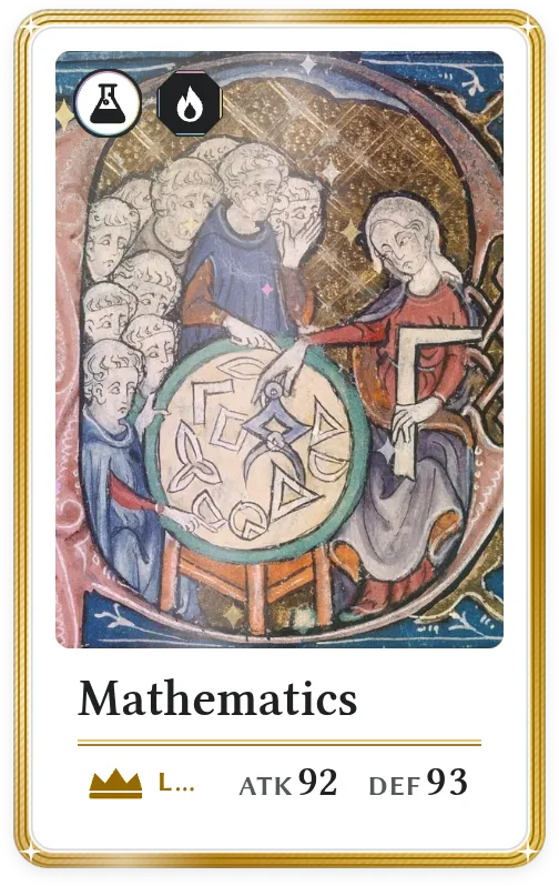 Mathematics, Legendary, ATK 92, DEF 93