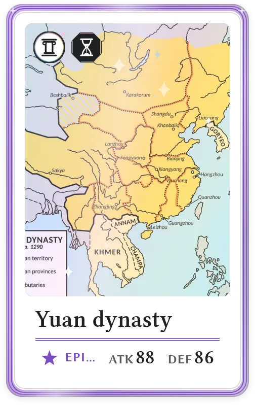 Yuan dynasty, Epic, ATK 88, DEF 86