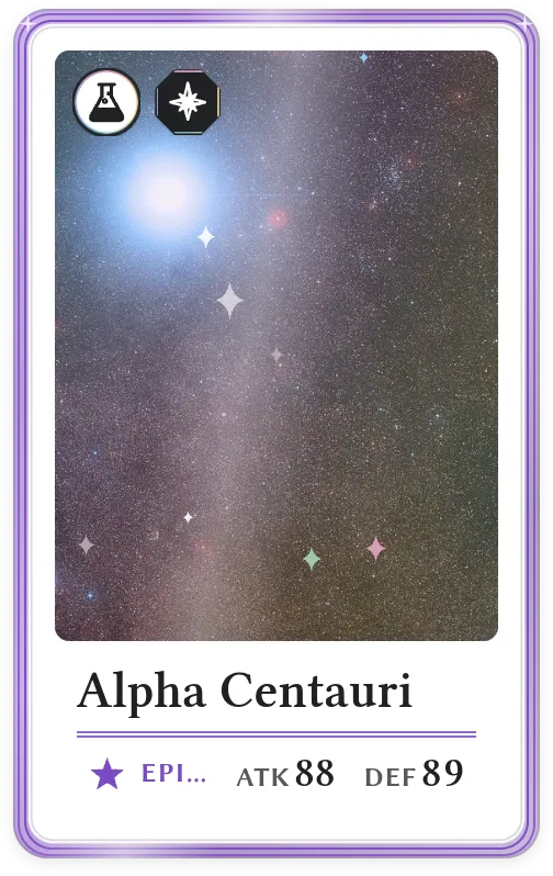Alpha Centauri, Epic, ATK 88, DEF 89