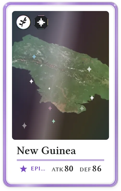 New Guinea, Epic, ATK 80, DEF 86