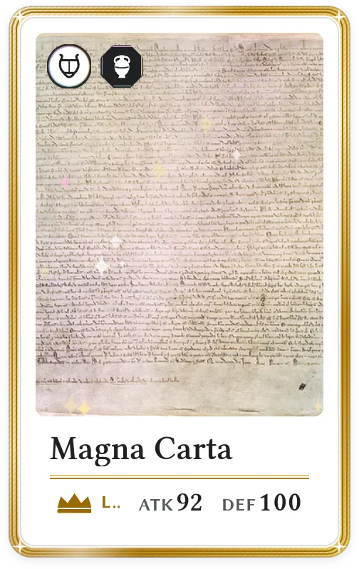 Magna Carta, Legendary, ATK 92, DEF 100