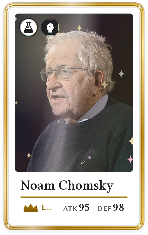 Noam Chomsky, Legendary, ATK 95, DEF 98