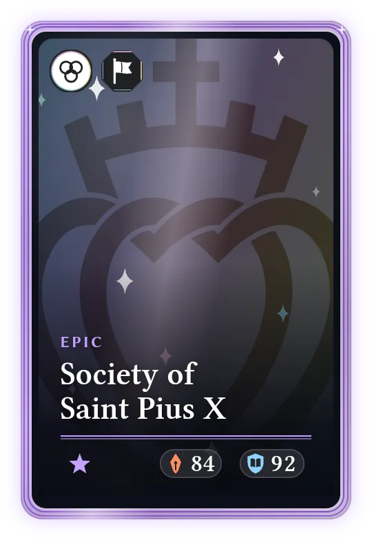 Society of Saint Pius X, Epic, ATK 84, DEF 92