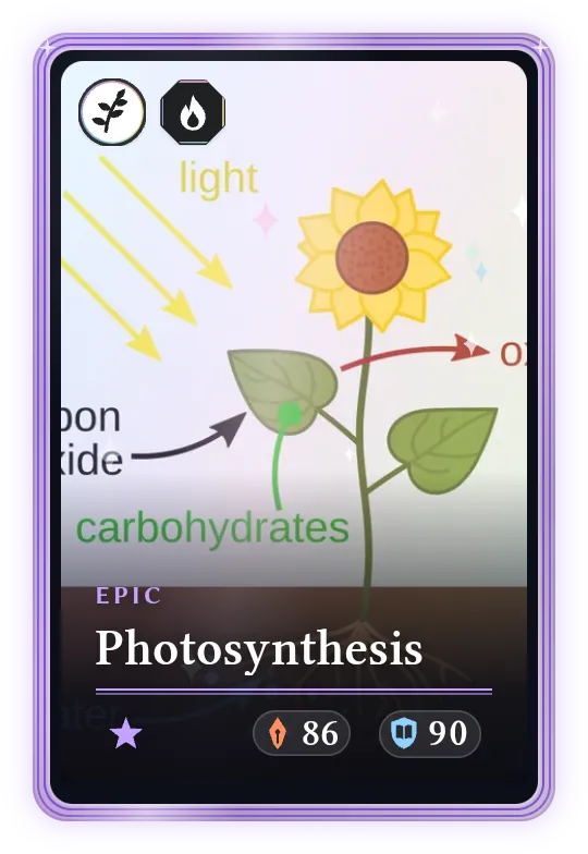 Photosynthesis, Epic, ATK 86, DEF 90
