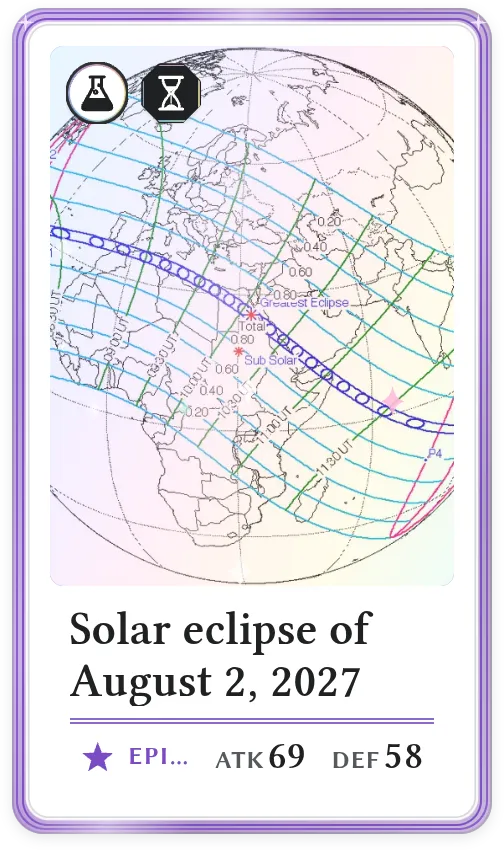 Solar eclipse of August 2, 2027, Epic, ATK 69, DEF 58