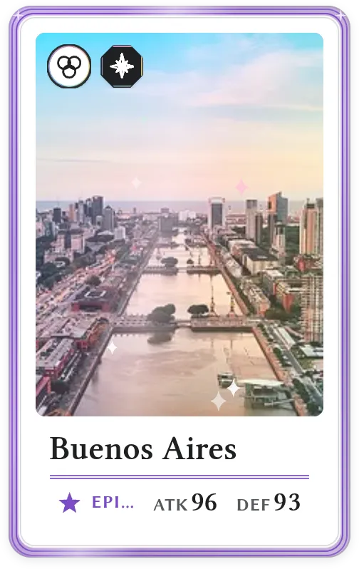 Buenos Aires, Epic, ATK 96, DEF 93