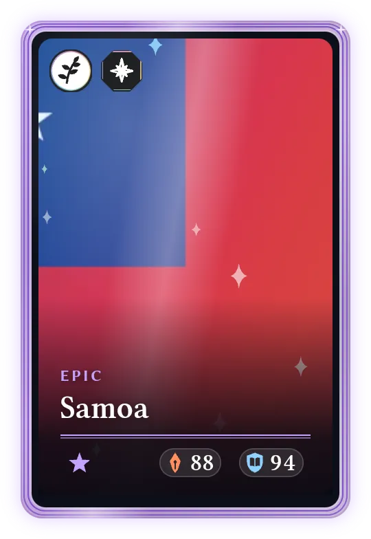 Samoa, Epic, ATK 88, DEF 94