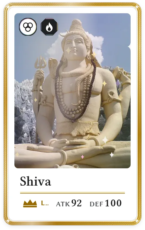 Shiva, Legendary, ATK 92, DEF 100