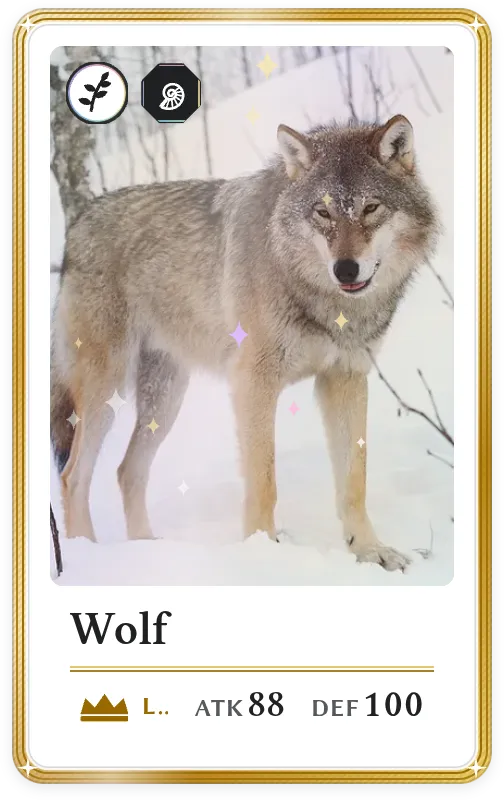 Wolf, Legendary, ATK 88, DEF 100