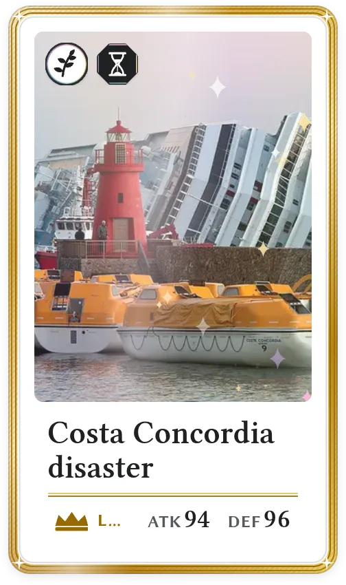 Costa Concordia disaster, Legendary, ATK 94, DEF 96