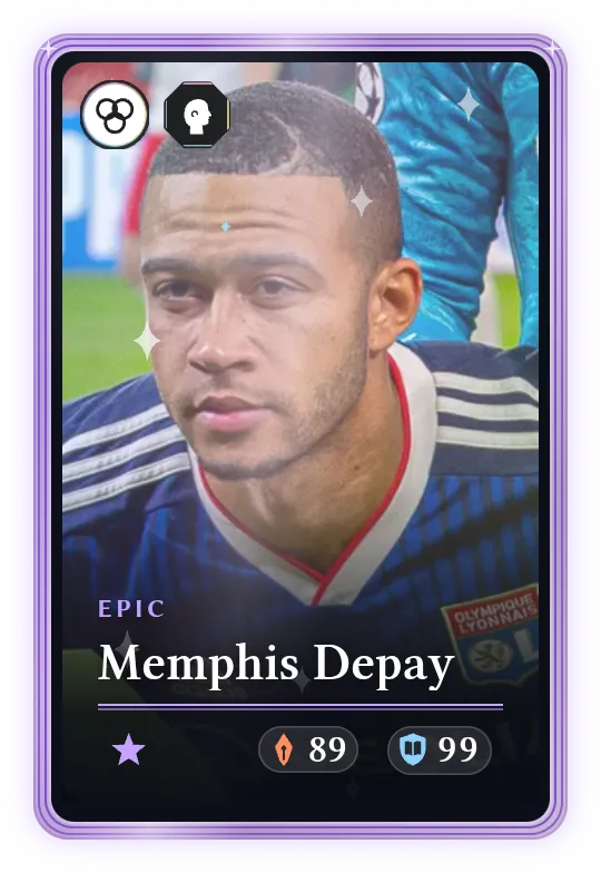 Memphis Depay, Epic, ATK 89, DEF 99