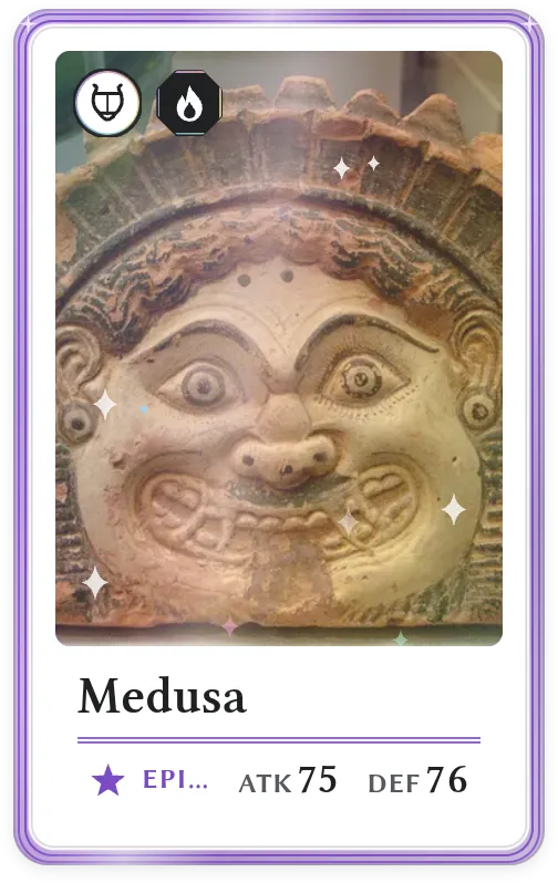 Medusa, Epic, ATK 75, DEF 76
