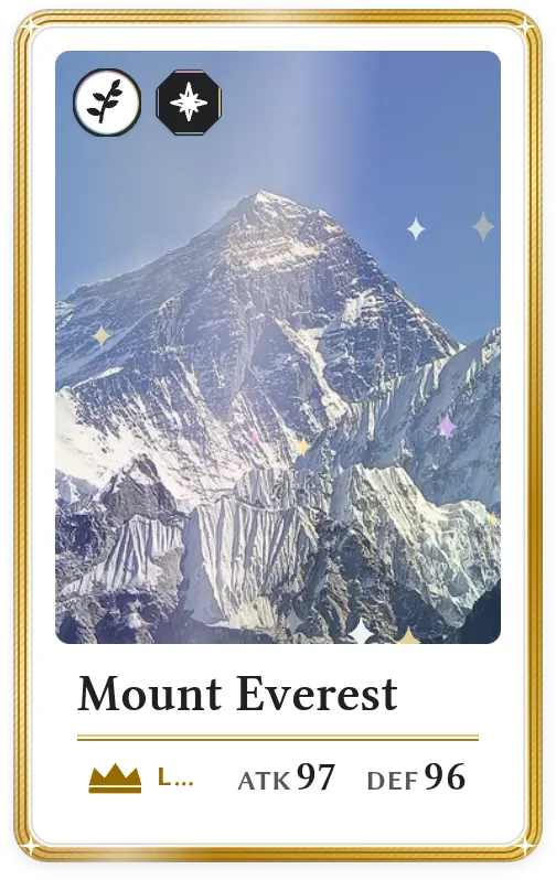 Mount Everest, Legendary, ATK 97, DEF 96
