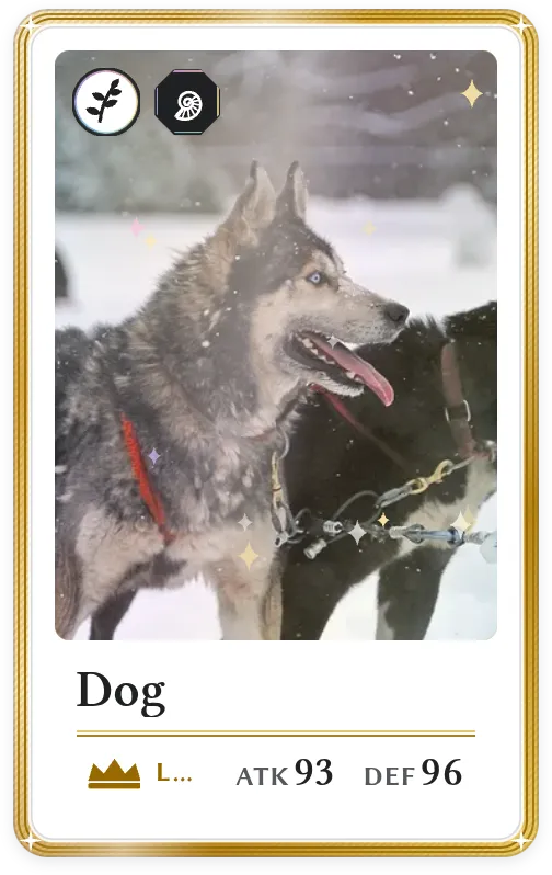 Dog, Legendary, ATK 93, DEF 96