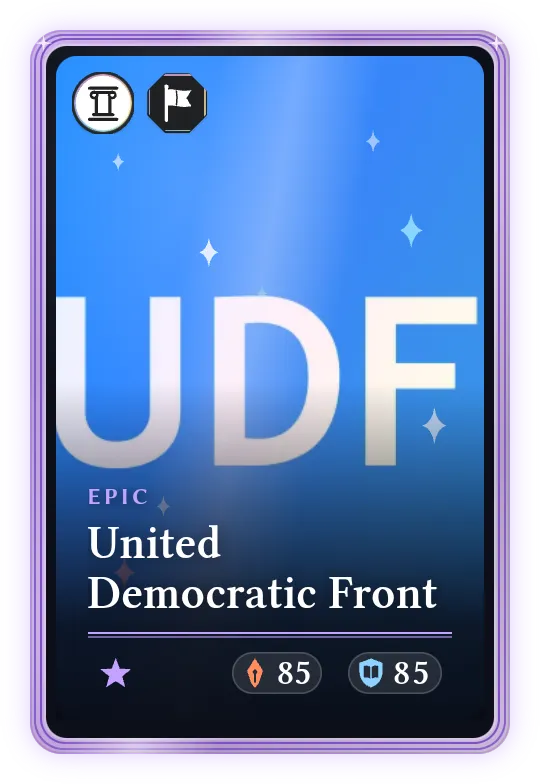 United Democratic Front, Epic, ATK 85, DEF 85