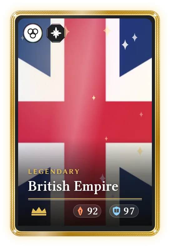British Empire, Legendary, ATK 92, DEF 97