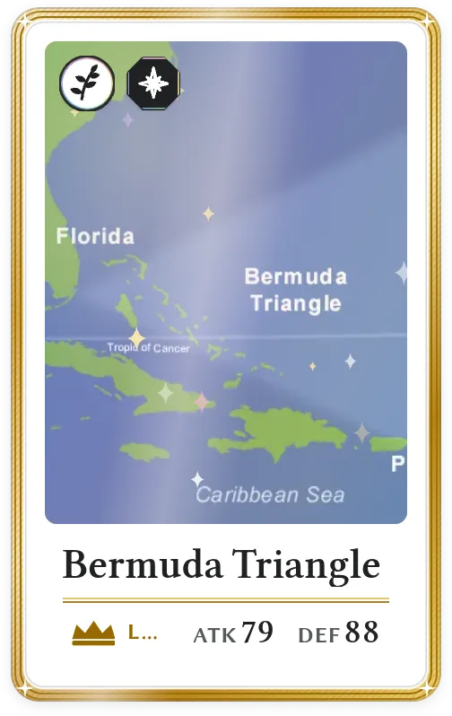 Bermuda Triangle, Legendary, ATK 79, DEF 88