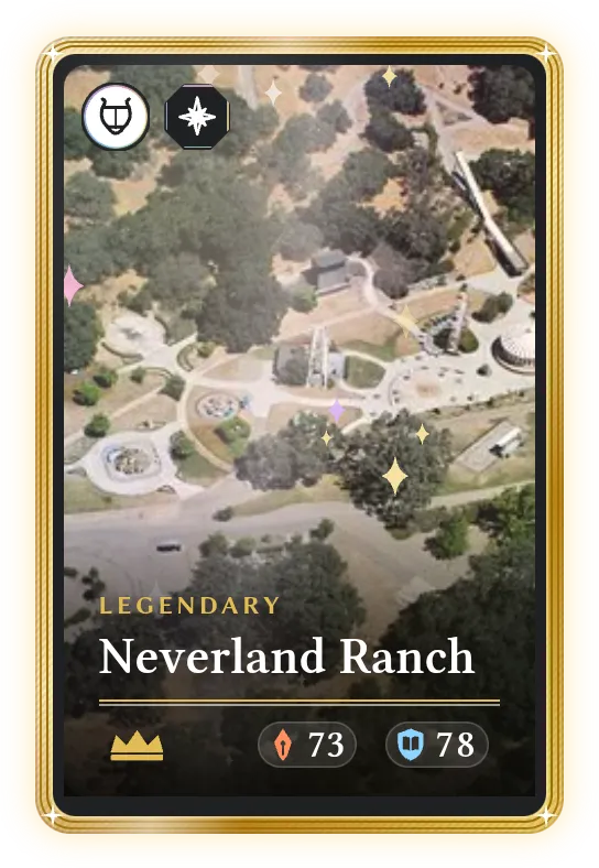 Neverland Ranch, Legendary, ATK 73, DEF 78