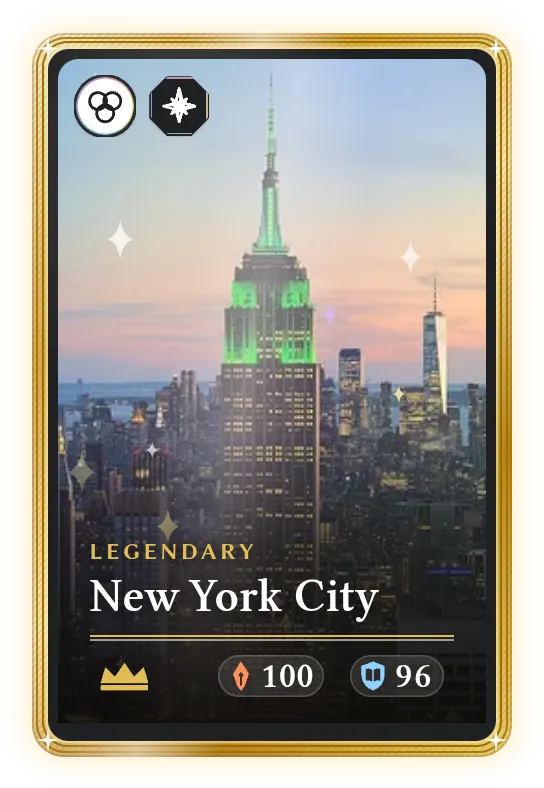 New York City, Legendary, ATK 100, DEF 96