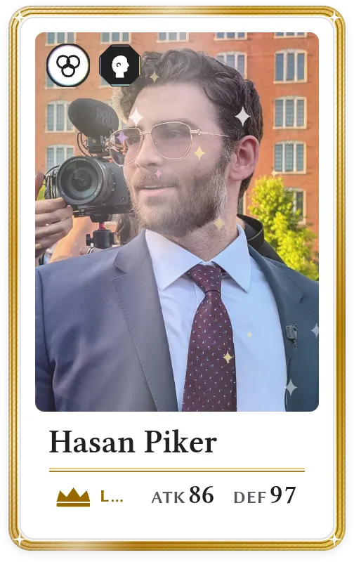 Hasan Piker, Legendary, ATK 86, DEF 97