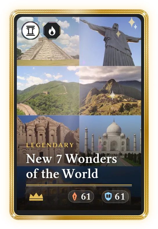 New 7 Wonders of the World, Legendary, ATK 61, DEF 61