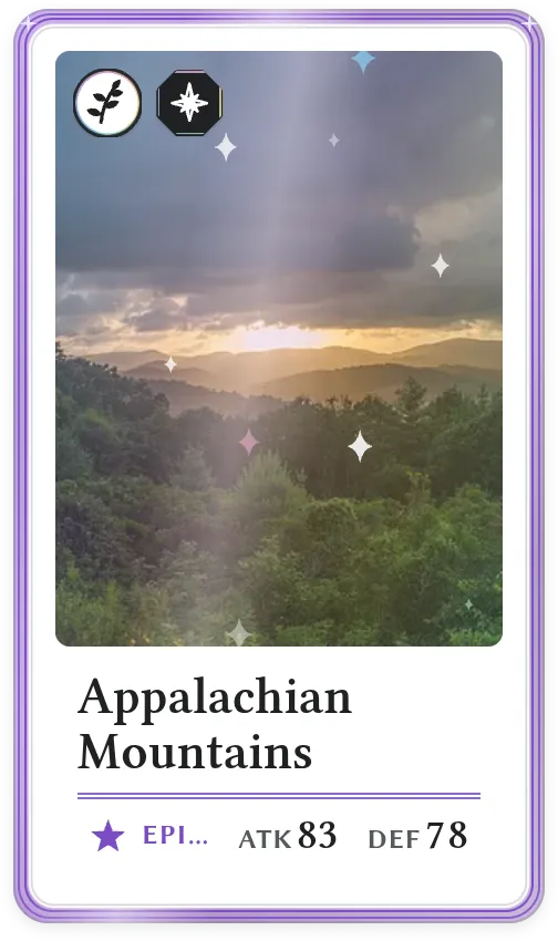 Appalachian Mountains, Epic, ATK 83, DEF 78