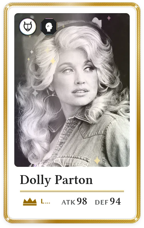 Dolly Parton, Legendary, ATK 98, DEF 94
