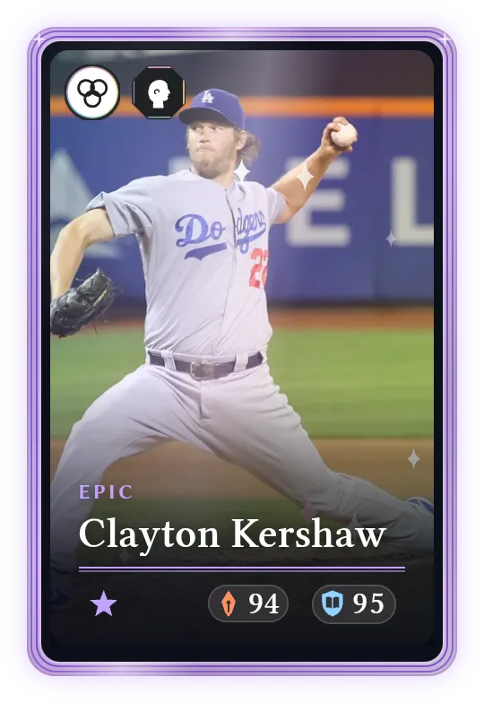 Clayton Kershaw, Epic, ATK 94, DEF 95