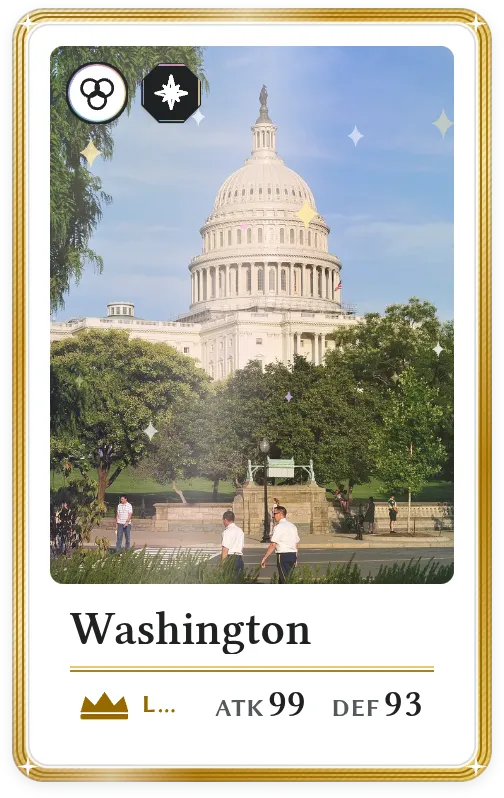 Washington, Légendaire, ATK 99, DEF 93
