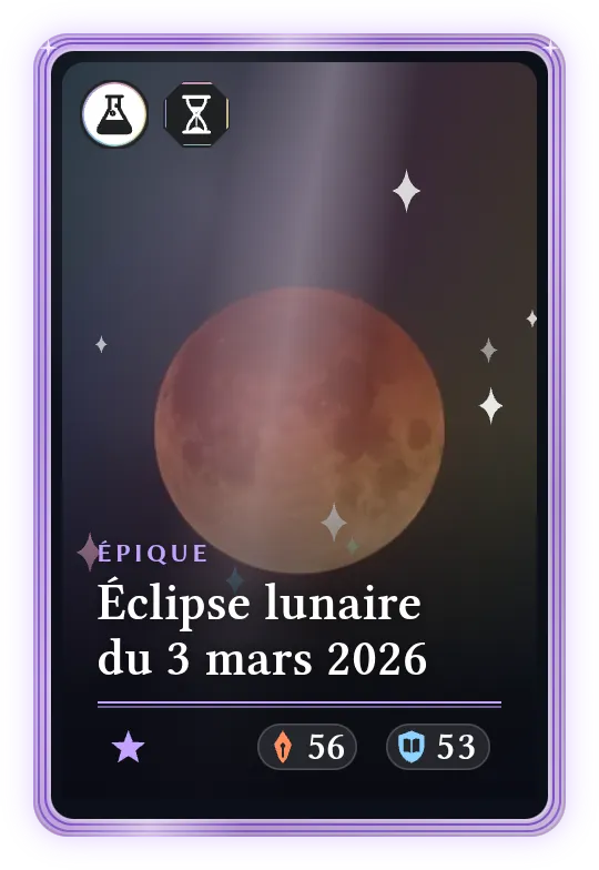Éclipse lunaire du 3 mars 2026, Épique, ATK 56, DEF 53