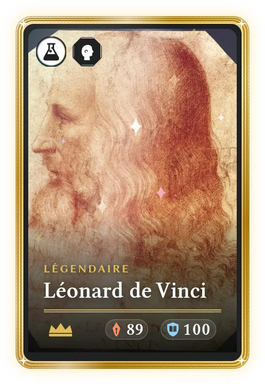 Léonard de Vinci, Légendaire, ATK 89, DEF 100