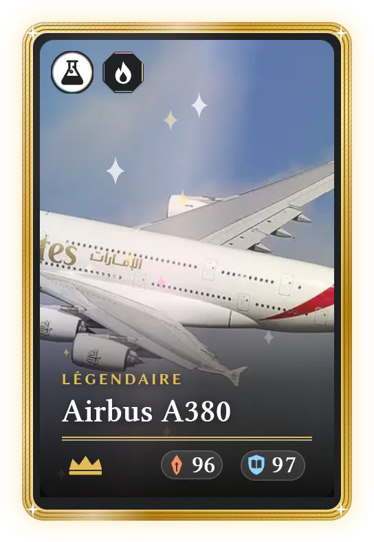 Airbus A380, Légendaire, ATK 96, DEF 97
