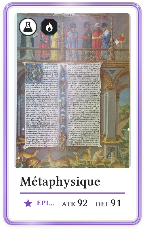 Métaphysique, Épique, ATK 92, DEF 91