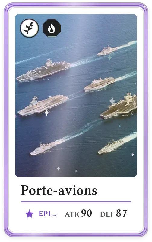 Porte-avions, Épique, ATK 90, DEF 87