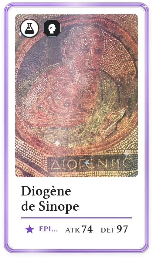 Diogène de Sinope, Épique, ATK 74, DEF 97