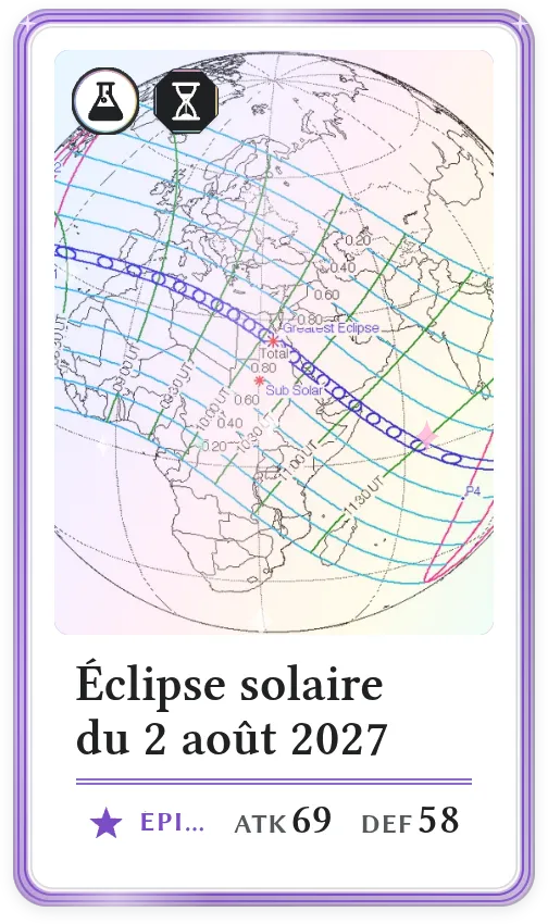Éclipse solaire du 2 août 2027, Épique, ATK 69, DEF 58
