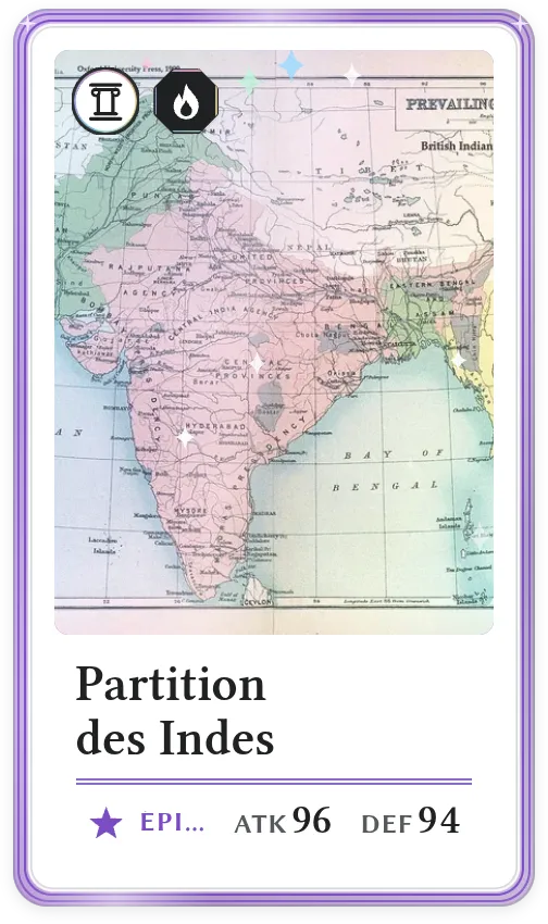Partition des Indes, Épique, ATK 96, DEF 94