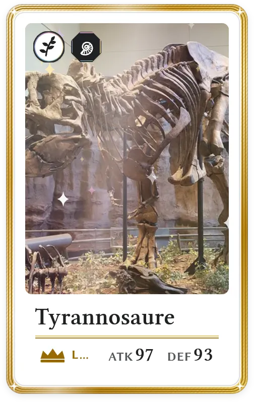 Tyrannosaure, Légendaire, ATK 97, DEF 93