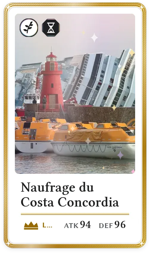 Naufrage du Costa Concordia, Légendaire, ATK 94, DEF 96