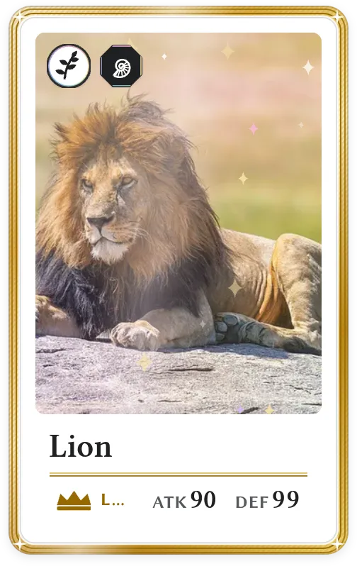 Lion, Légendaire, ATK 90, DEF 99