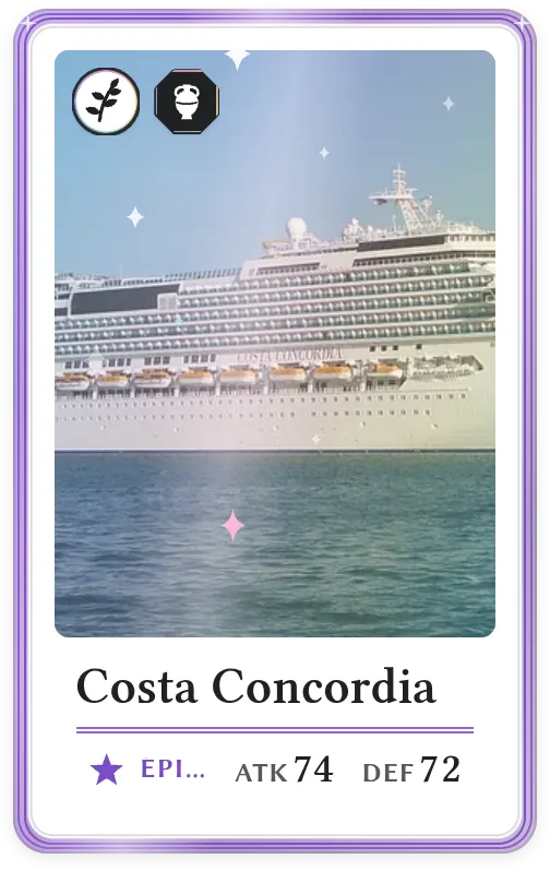 Costa Concordia, Épique, ATK 74, DEF 72