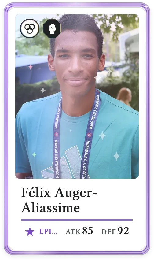Félix Auger-Aliassime, Épique, ATK 85, DEF 92